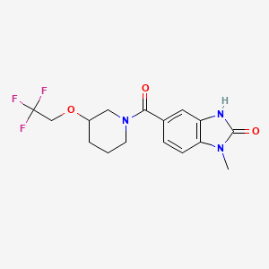 3-methyl-6-[3-(2,2,2-trifluoroethoxy)piperidine-1-carbonyl]-1H-benzimidazol-2-one