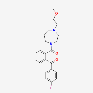 (4-Fluorophenyl)-[2-[4-(2-methoxyethyl)-1,4-diazepane-1-carbonyl]phenyl]methanone