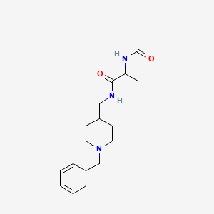 N-[1-[(1-benzylpiperidin-4-yl)methylamino]-1-oxopropan-2-yl]-2,2-dimethylpropanamide