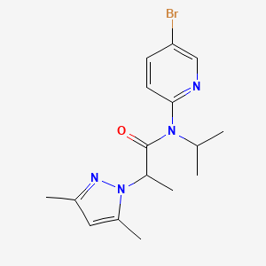 N-(5-bromopyridin-2-yl)-2-(3,5-dimethylpyrazol-1-yl)-N-propan-2-ylpropanamide