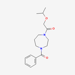 molecular formula C17H24N2O3 B7326771 1-(4-Benzoyl-1,4-diazepan-1-yl)-2-propan-2-yloxyethanone 