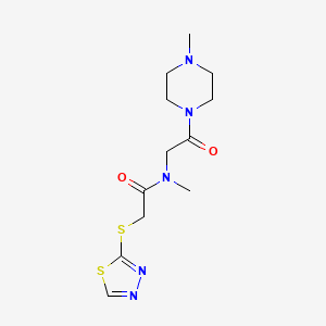 N-methyl-N-[2-(4-methylpiperazin-1-yl)-2-oxoethyl]-2-(1,3,4-thiadiazol-2-ylsulfanyl)acetamide