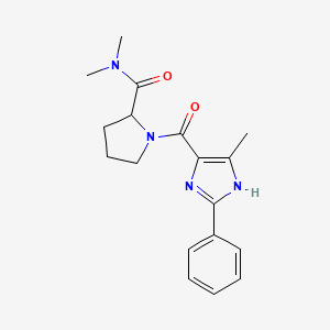 N,N-dimethyl-1-(5-methyl-2-phenyl-1H-imidazole-4-carbonyl)pyrrolidine-2-carboxamide