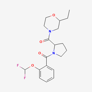 [1-[2-(Difluoromethoxy)benzoyl]pyrrolidin-2-yl]-(2-ethylmorpholin-4-yl)methanone