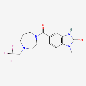 3-methyl-6-[4-(2,2,2-trifluoroethyl)-1,4-diazepane-1-carbonyl]-1H-benzimidazol-2-one