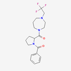 (1-Benzoylpyrrolidin-2-yl)-[4-(2,2,2-trifluoroethyl)-1,4-diazepan-1-yl]methanone