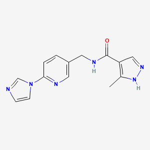 N-[(6-imidazol-1-ylpyridin-3-yl)methyl]-5-methyl-1H-pyrazole-4-carboxamide