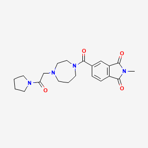 2-Methyl-5-[4-(2-oxo-2-pyrrolidin-1-ylethyl)-1,4-diazepane-1-carbonyl]isoindole-1,3-dione