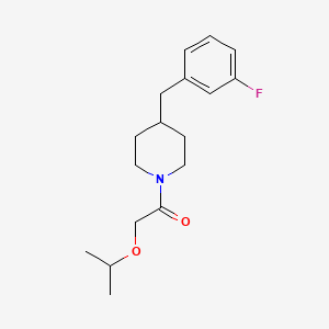 1-[4-[(3-Fluorophenyl)methyl]piperidin-1-yl]-2-propan-2-yloxyethanone