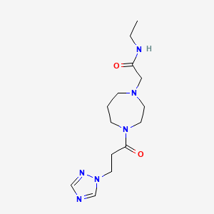 N-ethyl-2-[4-[3-(1,2,4-triazol-1-yl)propanoyl]-1,4-diazepan-1-yl]acetamide