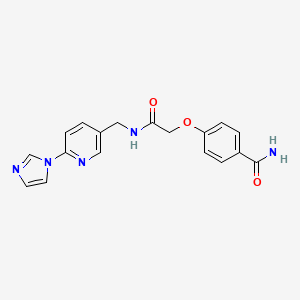 4-[2-[(6-Imidazol-1-ylpyridin-3-yl)methylamino]-2-oxoethoxy]benzamide