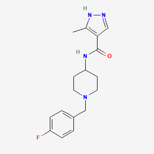 N-[1-[(4-fluorophenyl)methyl]piperidin-4-yl]-5-methyl-1H-pyrazole-4-carboxamide