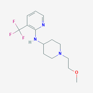 molecular formula C14H20F3N3O B7326977 N-[1-(2-methoxyethyl)piperidin-4-yl]-3-(trifluoromethyl)pyridin-2-amine 