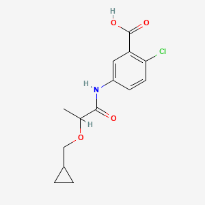 2-Chloro-5-[2-(cyclopropylmethoxy)propanoylamino]benzoic acid