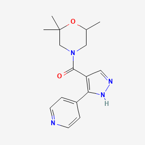 (5-pyridin-4-yl-1H-pyrazol-4-yl)-(2,2,6-trimethylmorpholin-4-yl)methanone