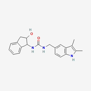 1-[(2,3-dimethyl-1H-indol-5-yl)methyl]-3-(2-hydroxy-2,3-dihydro-1H-inden-1-yl)urea