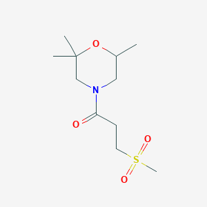 3-Methylsulfonyl-1-(2,2,6-trimethylmorpholin-4-yl)propan-1-one