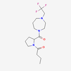 1-[2-[4-(2,2,2-Trifluoroethyl)-1,4-diazepane-1-carbonyl]pyrrolidin-1-yl]butan-1-one