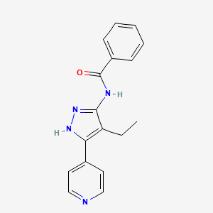 N-(4-ethyl-5-pyridin-4-yl-1H-pyrazol-3-yl)benzamide