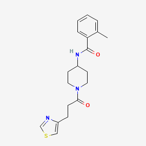 2-methyl-N-[1-[3-(1,3-thiazol-4-yl)propanoyl]piperidin-4-yl]benzamide