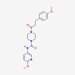 4-[3-(4-methoxyphenyl)propanoyl]-N-(6-methoxypyridin-3-yl)piperazine-1-carboxamide