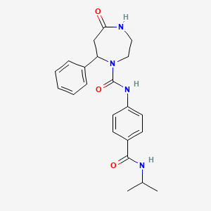 5-oxo-7-phenyl-N-[4-(propan-2-ylcarbamoyl)phenyl]-1,4-diazepane-1-carboxamide