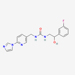 1-[2-(3-Fluorophenyl)-2-hydroxyethyl]-3-[(6-imidazol-1-ylpyridin-3-yl)methyl]urea