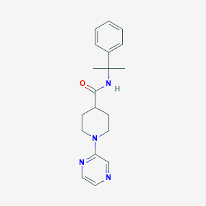 molecular formula C19H24N4O B7327178 N-(2-phenylpropan-2-yl)-1-pyrazin-2-ylpiperidine-4-carboxamide 