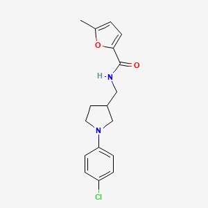 N-[[1-(4-chlorophenyl)pyrrolidin-3-yl]methyl]-5-methylfuran-2-carboxamide