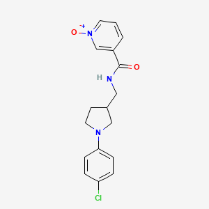 N-[[1-(4-chlorophenyl)pyrrolidin-3-yl]methyl]-1-oxidopyridin-1-ium-3-carboxamide