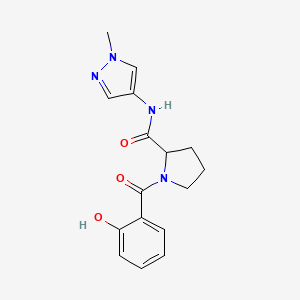 1-(2-hydroxybenzoyl)-N-(1-methylpyrazol-4-yl)pyrrolidine-2-carboxamide