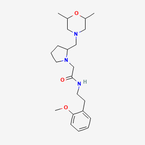 2-[2-[(2,6-dimethylmorpholin-4-yl)methyl]pyrrolidin-1-yl]-N-[2-(2-methoxyphenyl)ethyl]acetamide