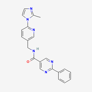 N-[[6-(2-methylimidazol-1-yl)pyridin-3-yl]methyl]-2-phenylpyrimidine-5-carboxamide