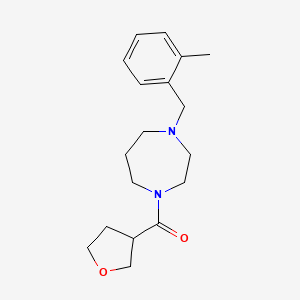 [4-[(2-Methylphenyl)methyl]-1,4-diazepan-1-yl]-(oxolan-3-yl)methanone