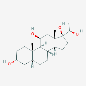 B073273 (3R,5R,8S,9S,10S,11S,13S,14S,17R)-17-[(1S)-1-hydroxyethyl]-10,13-dimethyl-1,2,3,4,5,6,7,8,9,11,12,14,15,16-tetradecahydrocyclopenta[a]phenanthrene-3,11,17-triol CAS No. 1242-48-4