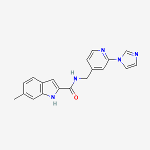 N-[(2-imidazol-1-ylpyridin-4-yl)methyl]-6-methyl-1H-indole-2-carboxamide