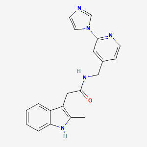 N-[(2-imidazol-1-ylpyridin-4-yl)methyl]-2-(2-methyl-1H-indol-3-yl)acetamide