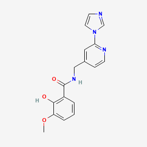 2-hydroxy-N-[(2-imidazol-1-ylpyridin-4-yl)methyl]-3-methoxybenzamide