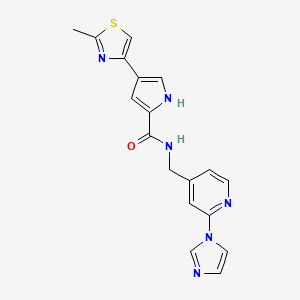 N-[(2-imidazol-1-ylpyridin-4-yl)methyl]-4-(2-methyl-1,3-thiazol-4-yl)-1H-pyrrole-2-carboxamide