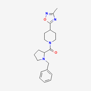 (1-Benzylpyrrolidin-2-yl)-[4-(3-methyl-1,2,4-oxadiazol-5-yl)piperidin-1-yl]methanone