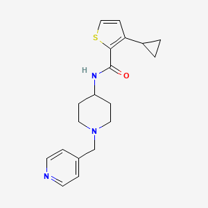 molecular formula C19H23N3OS B7327430 3-cyclopropyl-N-[1-(pyridin-4-ylmethyl)piperidin-4-yl]thiophene-2-carboxamide 