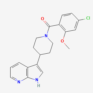 (4-chloro-2-methoxyphenyl)-[4-(1H-pyrrolo[2,3-b]pyridin-3-yl)piperidin-1-yl]methanone