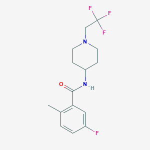 5-fluoro-2-methyl-N-[1-(2,2,2-trifluoroethyl)piperidin-4-yl]benzamide