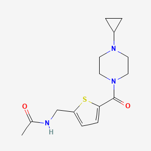 N-[[5-(4-cyclopropylpiperazine-1-carbonyl)thiophen-2-yl]methyl]acetamide