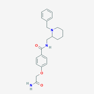 molecular formula C22H27N3O3 B7327479 4-(2-amino-2-oxoethoxy)-N-[(1-benzylpiperidin-2-yl)methyl]benzamide 