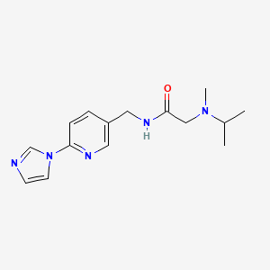 N-[(6-imidazol-1-ylpyridin-3-yl)methyl]-2-[methyl(propan-2-yl)amino]acetamide