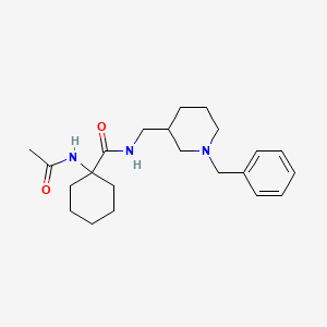 1-acetamido-N-[(1-benzylpiperidin-3-yl)methyl]cyclohexane-1-carboxamide