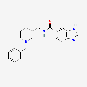 molecular formula C21H24N4O B7327546 N-[(1-benzylpiperidin-3-yl)methyl]-3H-benzimidazole-5-carboxamide 