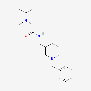 molecular formula C19H31N3O B7327562 N-[(1-benzylpiperidin-3-yl)methyl]-2-[methyl(propan-2-yl)amino]acetamide 