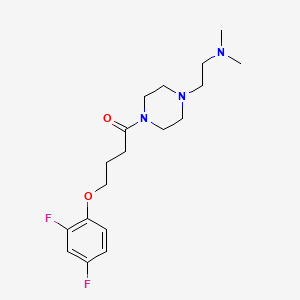 molecular formula C18H27F2N3O2 B7327568 4-(2,4-Difluorophenoxy)-1-[4-[2-(dimethylamino)ethyl]piperazin-1-yl]butan-1-one 